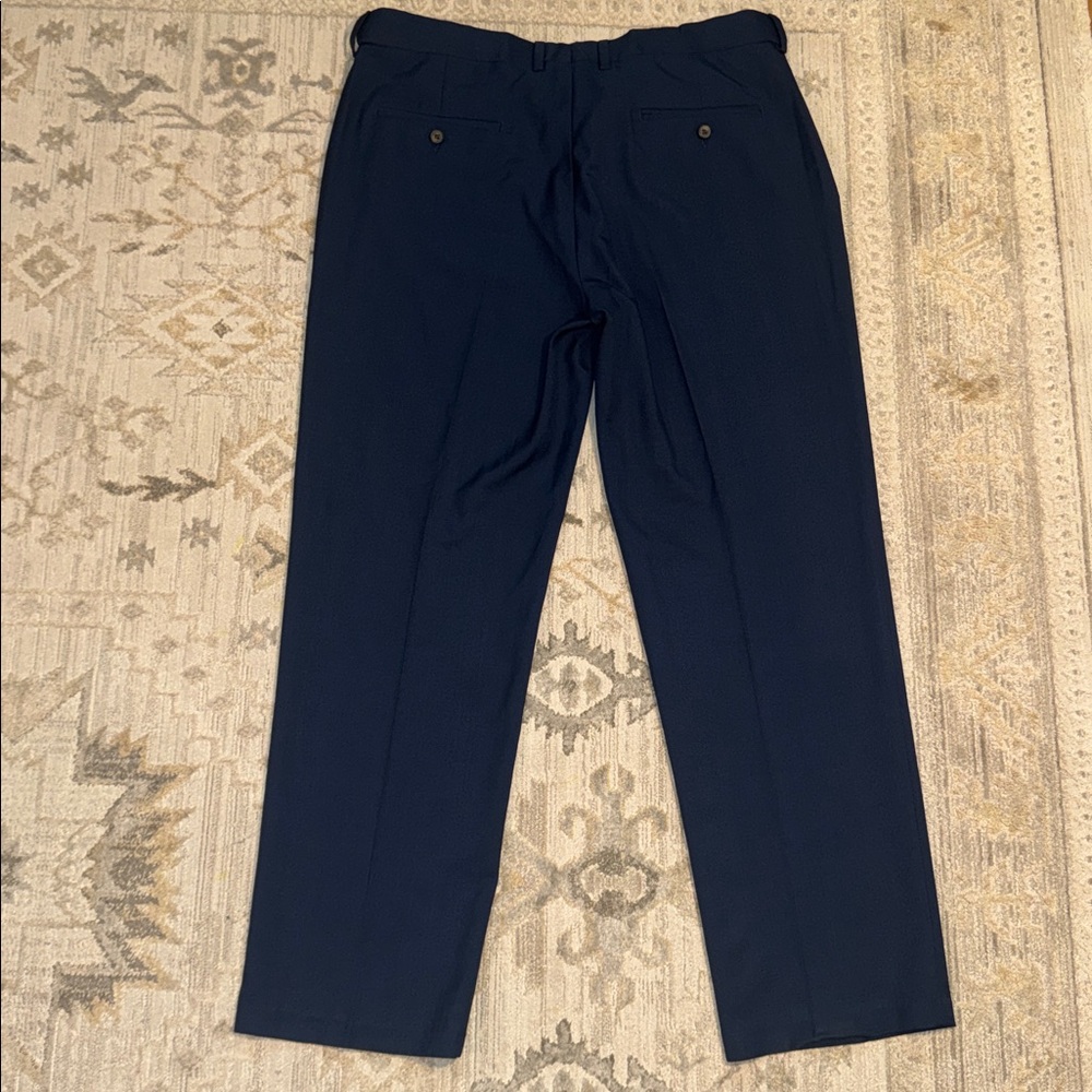 Haggar Men's Dark Navy Dress Pants - Picture 5 of 7